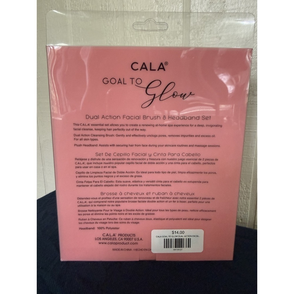 CALA Goal To Glow Dual Action Facial Brush and Headband Set- only pink left - Picture 3 of 3